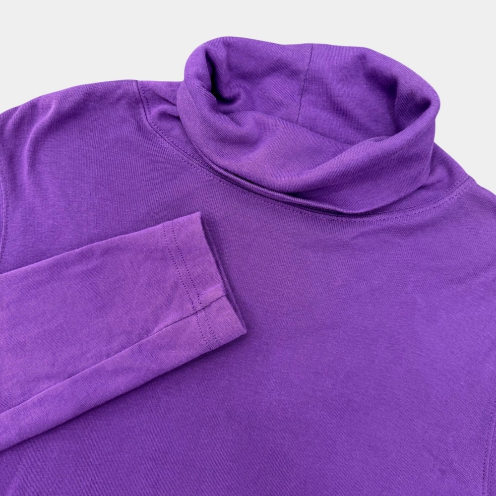 Duluth Trading Co Womens Purple Cotton Long Sleeve Turtleneck Top Size‎ Small